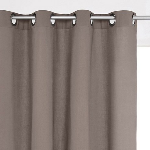 라흐두뜨 코튼 심플 커튼 아일렛탑 F709149, taupe beige