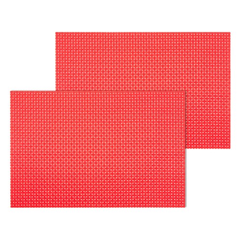 마이다락 프리미엄 식탁매트 2p, 레드, 45 x 30 cm