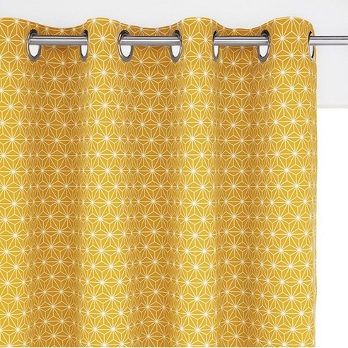 라흐두뜨 바쉐트면 다이아몬드 커튼 아일렛탑 F709241, yellow