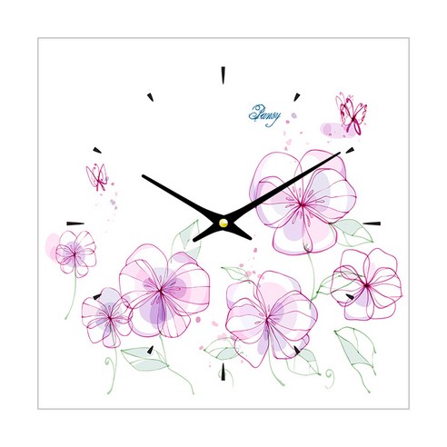 더윤 디자인 레티나 모던시계 30 x 30 cm, FLO0067 ck