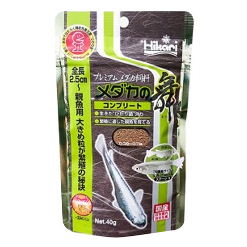 히카리 메다카 컴플리트 성어용 사료 L, 40g, 1개