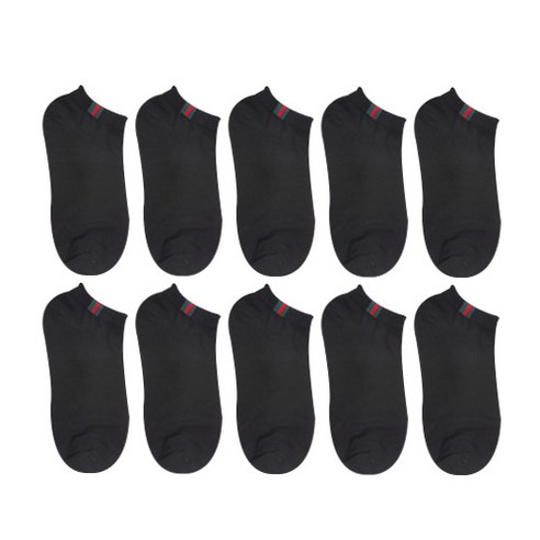 두발로 여성용 삼선 스니커즈 양말 10켤레