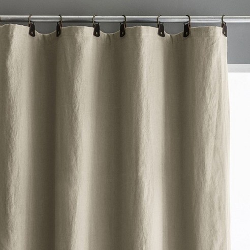 라흐두뜨 워싱 린넨 암막 커튼 레더탭탑 F709531, linen
