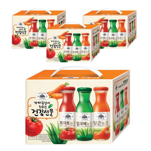 가야농장 건강음료 선물세트, 180ml, 4세트