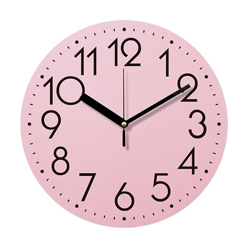 나룸 브론즈하우스 LPM-002 무소음 스노우 벽시계, 핑크
