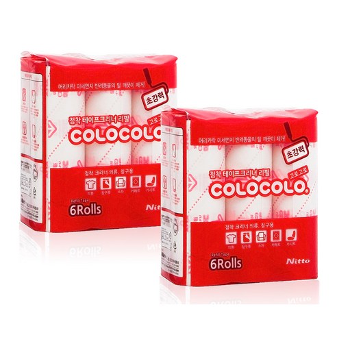 고로고로 초강력 테이프클리너 리필 6개입, 2개