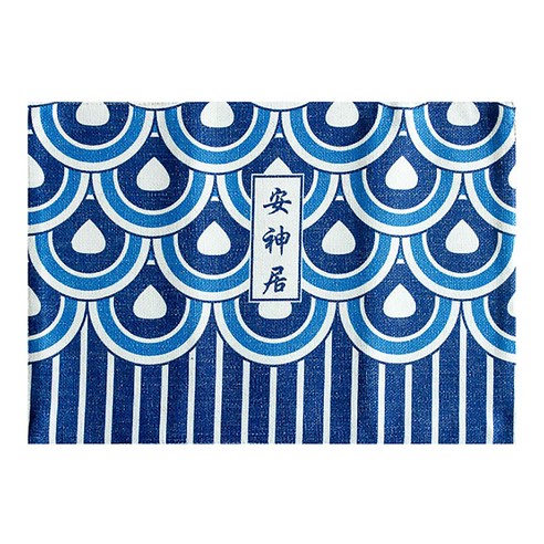 디엠코퍼레이션 알럽홈 일본스타일 테이블 매트, 블루, 40 x 28 cm