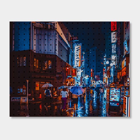 앤비커머스 인테리어 타공판 600 x 500 mm, 1세트, 비오는거리(White)