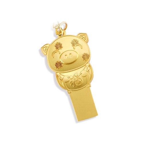 칼론 황금메탈 복돼지 캐릭터 USB메모리, 16GB