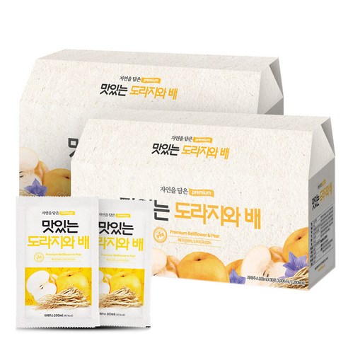 참앤들황토농원 맛있는 도라지와 배 건강즙, 3L, 60팩