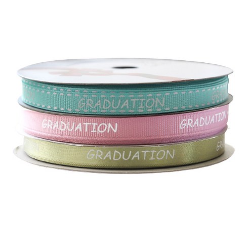 TOCTOC 팬시굿즈 GRADUATION 프린팅 포장리본 세트, NO13