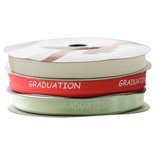 TOCTOC 팬시굿즈 GRADUATION 프린팅 포장리본 세트, NO16