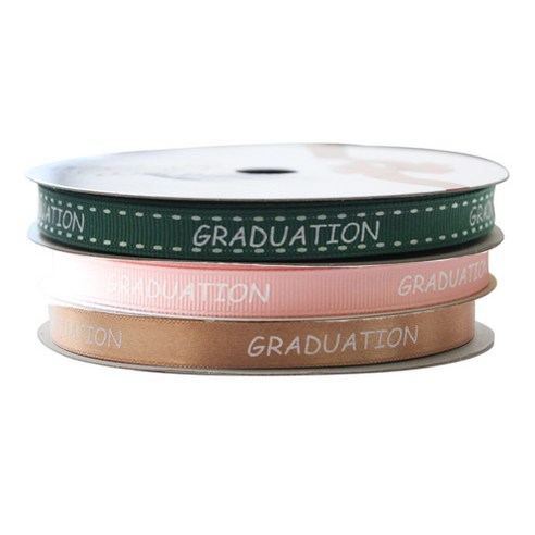 TOCTOC 팬시굿즈 GRADUATION 프린팅 포장리본 세트, NO12