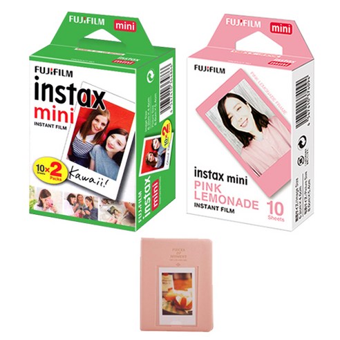 인스탁스 미니필름 20p + 핑크 레모네이드 10p + 하드앨범 랜덤 발송, 1세트