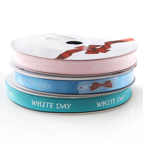 톡톡팬시 굿즈 WHITE DAY 프린팅 포장리본 3p 세트, NO35, 13.5m