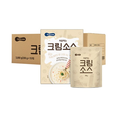베베쿡 처음먹는 크림소스, 크림, 15개, 200g