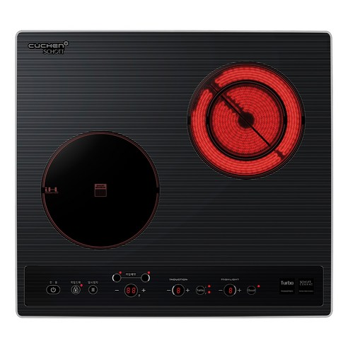 쿠첸 2구 하이브리드 전기레인지 CIR-ST220DSL+스탠드케이스, CIR-ST220DSL
