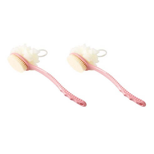 아리코 양면 바디 브러쉬 & 샤워볼, 핑크, 2개, 1개입