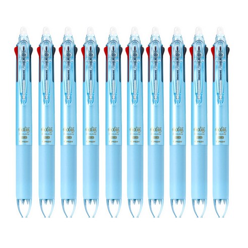 파이롯트 프릭션 슬림 3색 다색펜 0.38mm, 펄블루, 10개