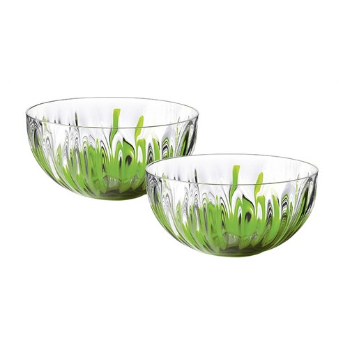 구찌니 아이리스 볼 M 15cm, 그린, 2개입