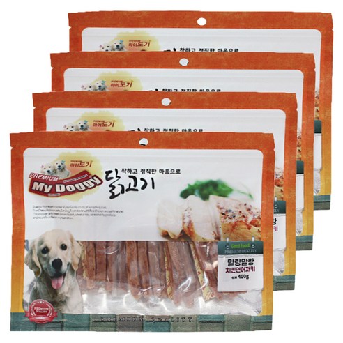 마이도기 프리미엄 강아지간식 400g, 치킨연어져키맛, 4개입