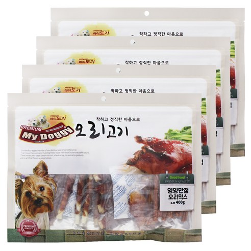마이도기 프리미엄 강아지간식 400g, 오리믹스맛, 4개입