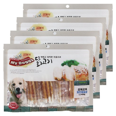 마이도기 프리미엄 강아지간식 400g, 치킨우유껌맛, 4개