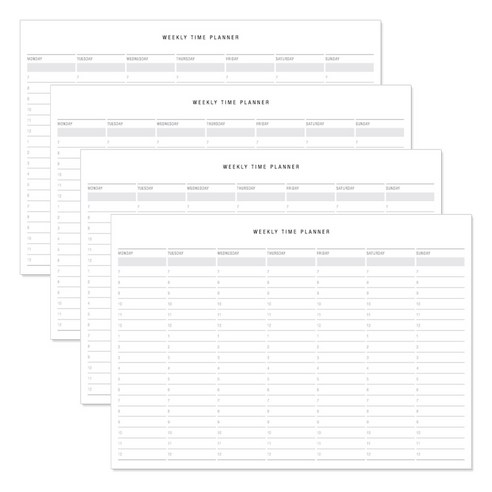 데얼스 스케줄러 20매 4p, 위클리타임