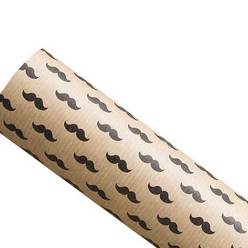 포포팬시 수염 크라프트 포장지 53cm x 20m, 블랙, 1개