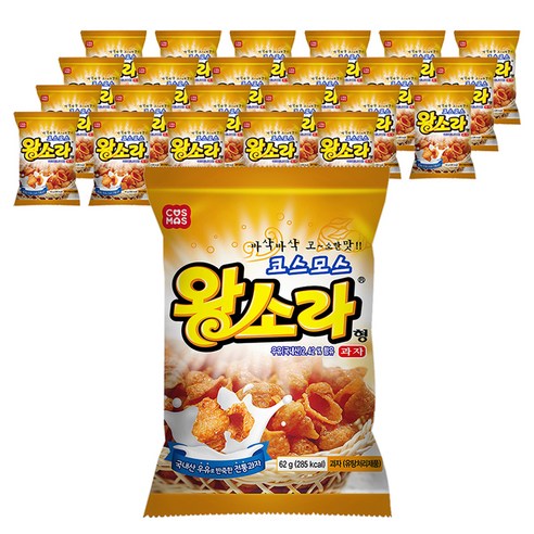 코스모스제과 왕소라형과자, 62g, 24개