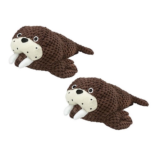 패치워크 멍한 바다코끼리 강아지장난감 22.5cm, 혼합 색상, 2개