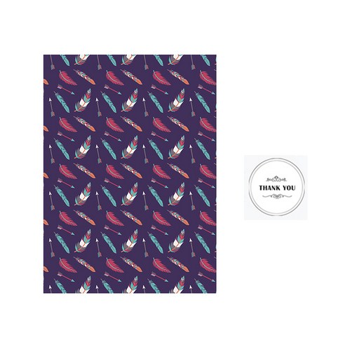 삼육오데이 디자인 페이퍼 기프트백 소 20p + 스티커 20p, 페더애로우, 1세트
