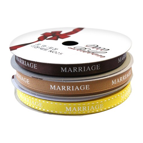 TOCTOC MARRIAGE 프린팅 포장리본 세트, NO25, 13.5m