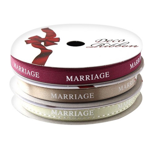 TOCTOC MARRIAGE 프린팅 포장리본 세트, NO60, 13.5m