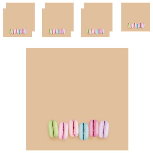 디자인매드 떡메모지 마카롱 85 x 85 mm 100p, 05 브라운, 8개입