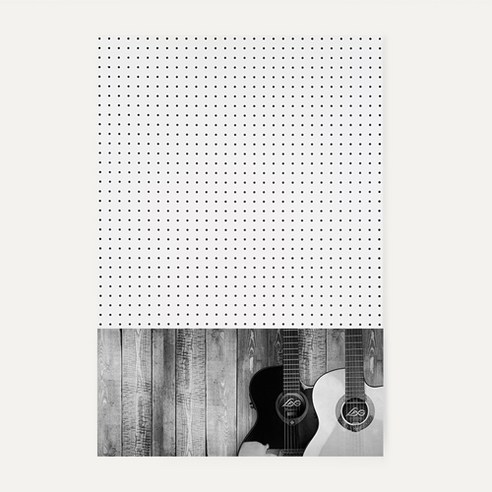 앤비커머스 인테리어 타공판 하 WHITE 60 x 90 cm, 1개, 악기33