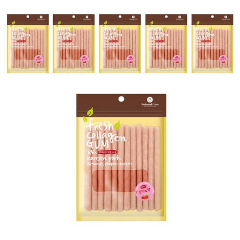 네츄럴코어 프레쉬 콜라겐스틱껌 강아지간식 20p, 딸기 맛, 6개입