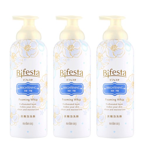 비페스타 클렌징 무스폼 브라이트닝, 180g, 3개