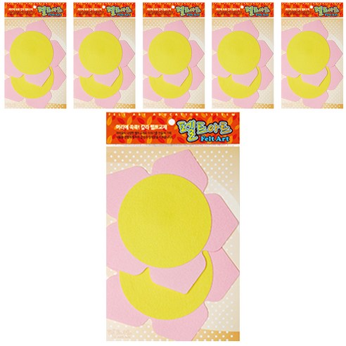 동기오피스 펠트아트지 접착식 2p x 6개, DF-1013 꽃판5(분홍)