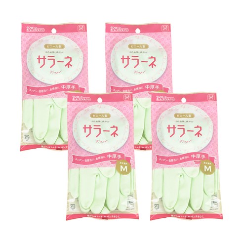 던롭 08747 고무장갑 2p M 32cm, 민트, 4개