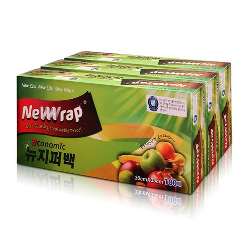 뉴랩 뉴지퍼백 대형 100p, 대(L), 100개, 3개