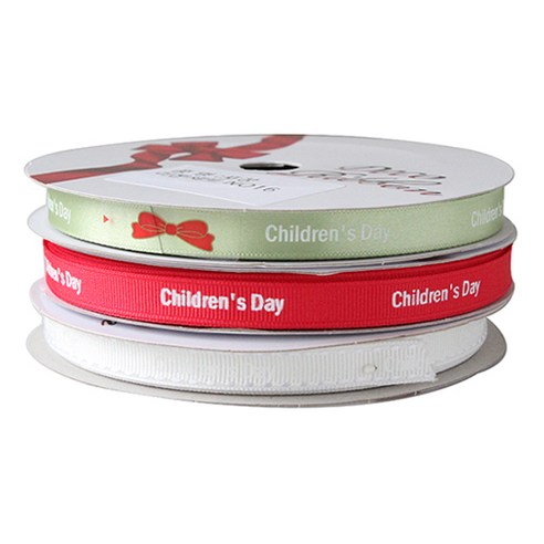 톡톡팬시굿즈 Children''s Day 프린팅 포장리본 3p 세트, NO16, 13.5m