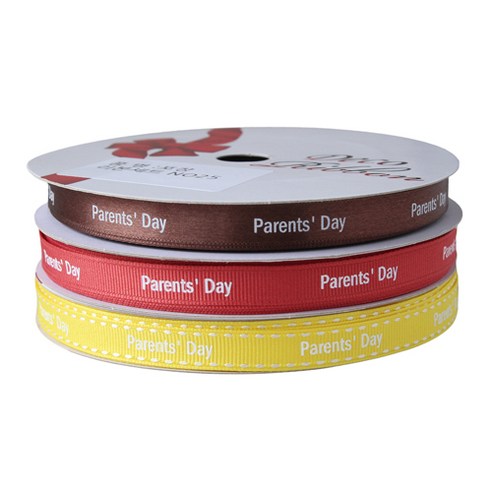 톡톡팬시 굿즈 Parents Day 프린팅 포장리본 3p 세트, NO25, 13.5m