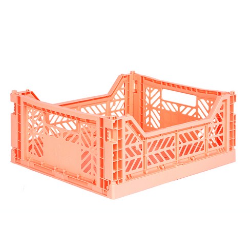 아이카사 폴딩박스 M, salmon, 1개