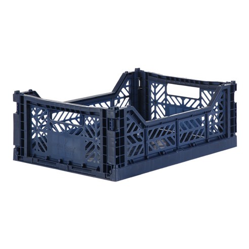 아이카사 폴딩박스 M, navy, 1개