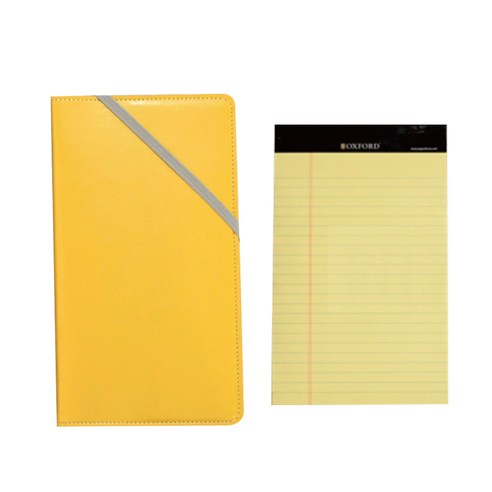 소노마엠지 소프트 노트패드커버 Mini + 리갈패드 mini 랜덤 발송 50매, Yellow, 1세트
