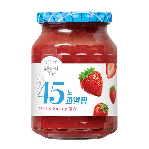 복음자리 45도 과일잼 딸기, 350g, 2개