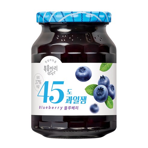 복음자리 45도 과일잼 블루베리, 350g, 2개