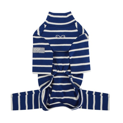 퍼피엔젤 강아지 High Neck Sleeve Stripes Overall, 760 NV