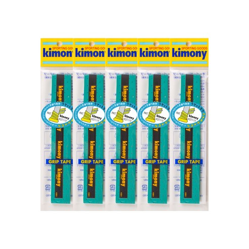 키모니 배드민턴 하이 소프트 홀스파이럴그립 KGT119 5p, 그린, 1세트